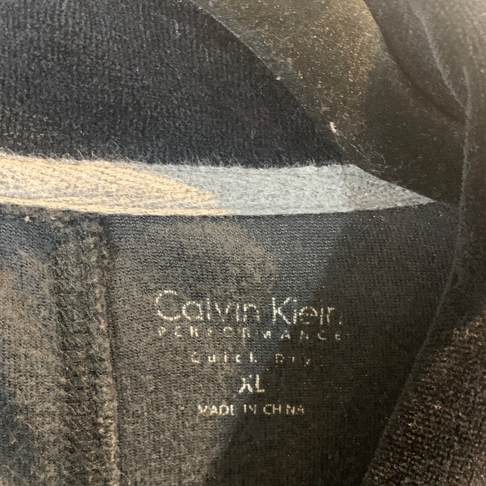 Calvin Klein Performance Black Full Zip Jacket XL Quick Dry - Picture 4 of 5